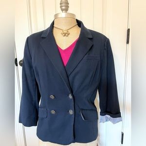 Tommy Hilfiger Navy Blazer  Women’s Size 14 Highly Detailed